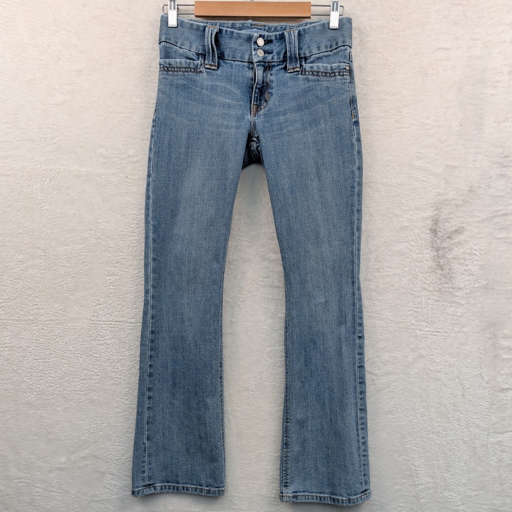 VTG Gap Jeans Women's 31x30 Blue Low Rise Bootcut Curvy Stretch Streetwear Y2K